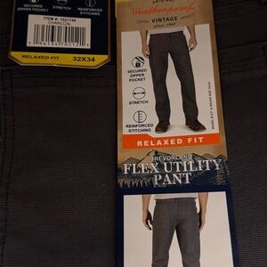 Wrangler Relaxed Fit Flex Utility Pants - Gray